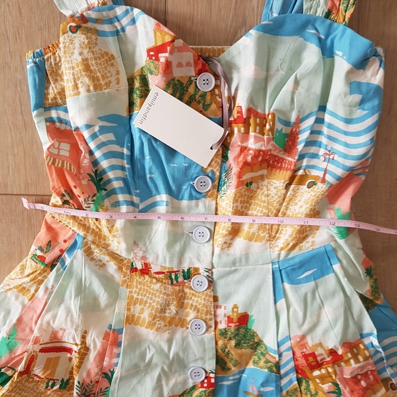 NWT Emily & Fin x Modcloth Road Trip Rendezvous Summer Sleeveless Midi Dress… - Picture 9 of 12